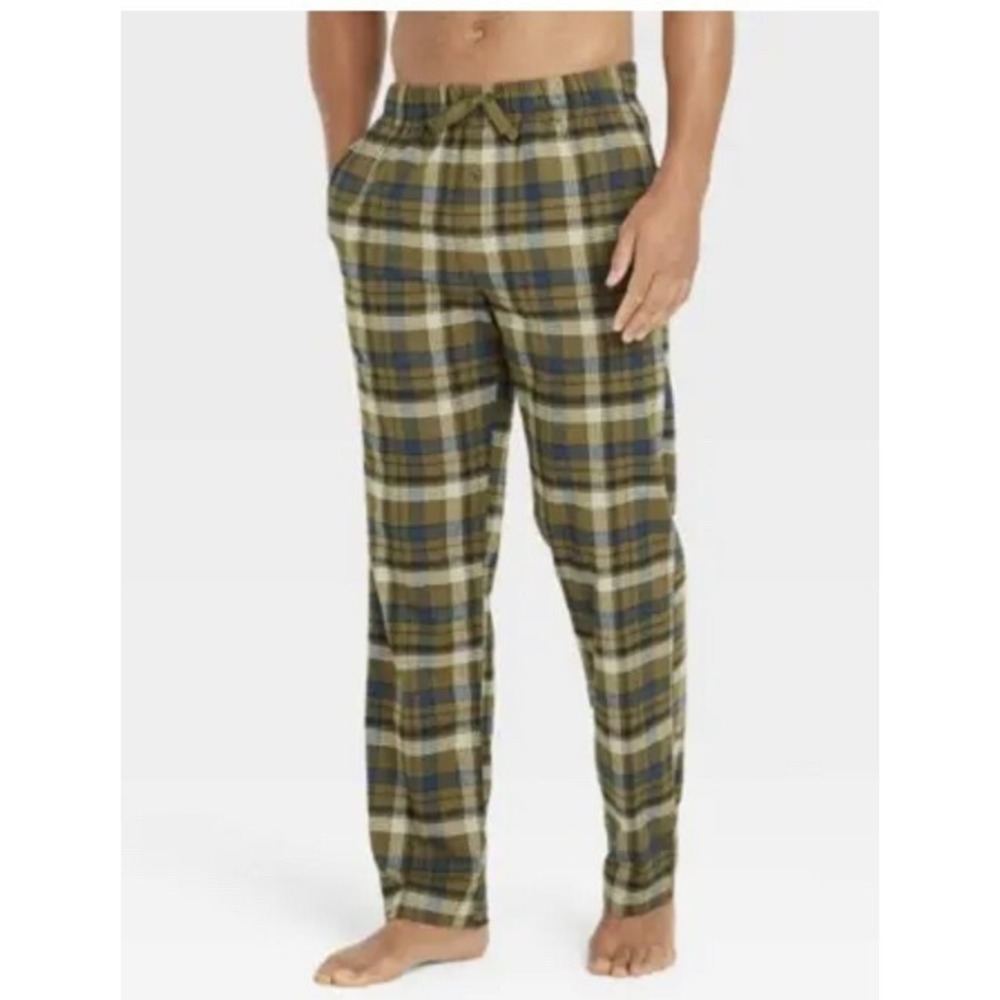 Goodfellow & Co Men's Size xxl 44/46 Green Plaid Flannel Pajama Pants new w tag‎